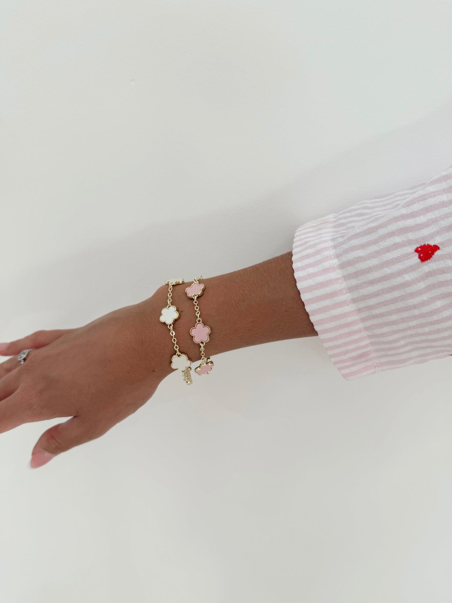 Pink Flower Bracelet