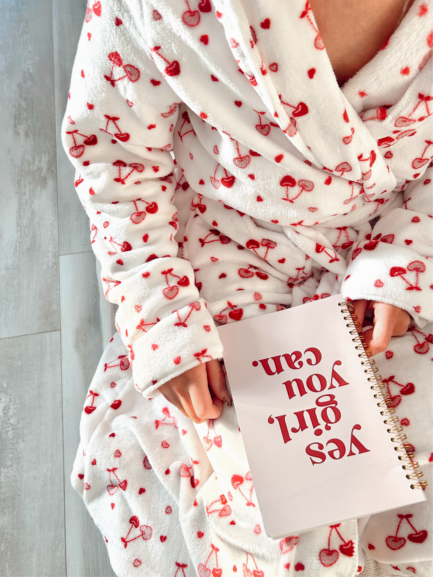 Cherry Heart Dressing Gown