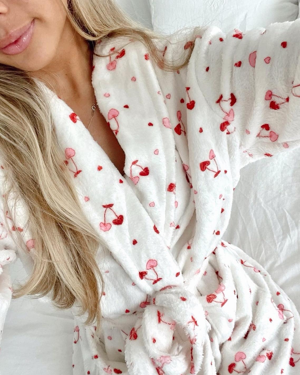 Cherry Heart Dressing Gown