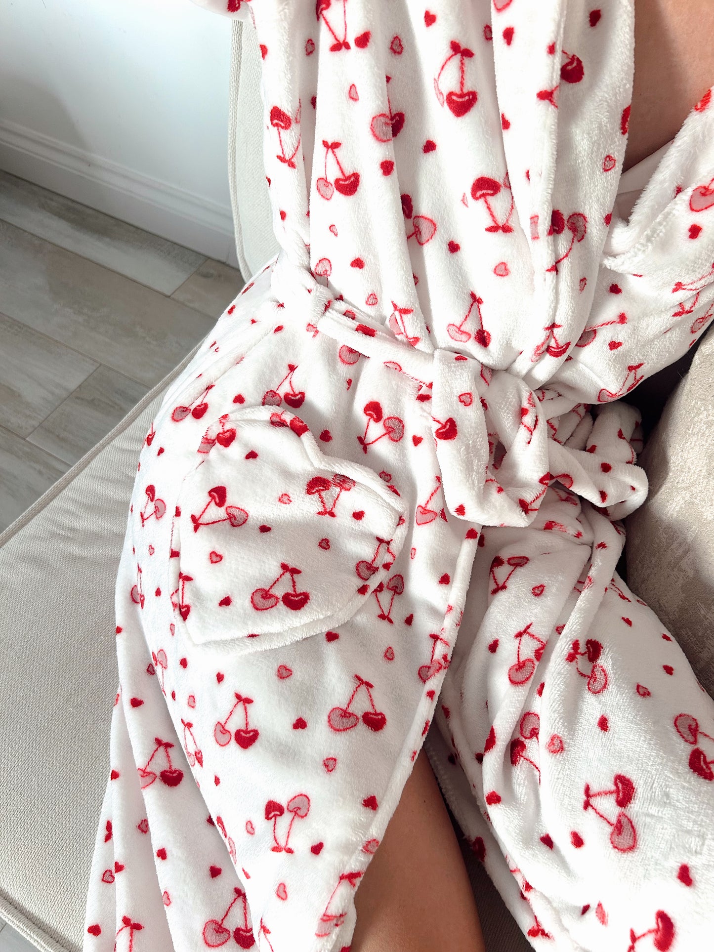 Cherry Heart Dressing Gown