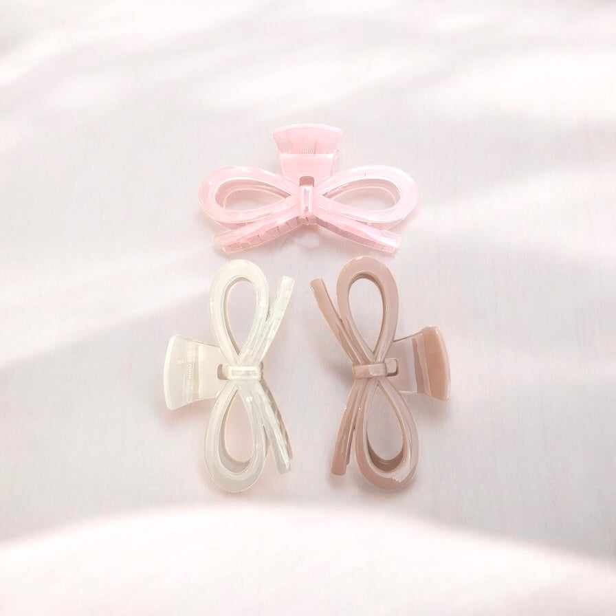 3pc Bow Hair Clip Set
