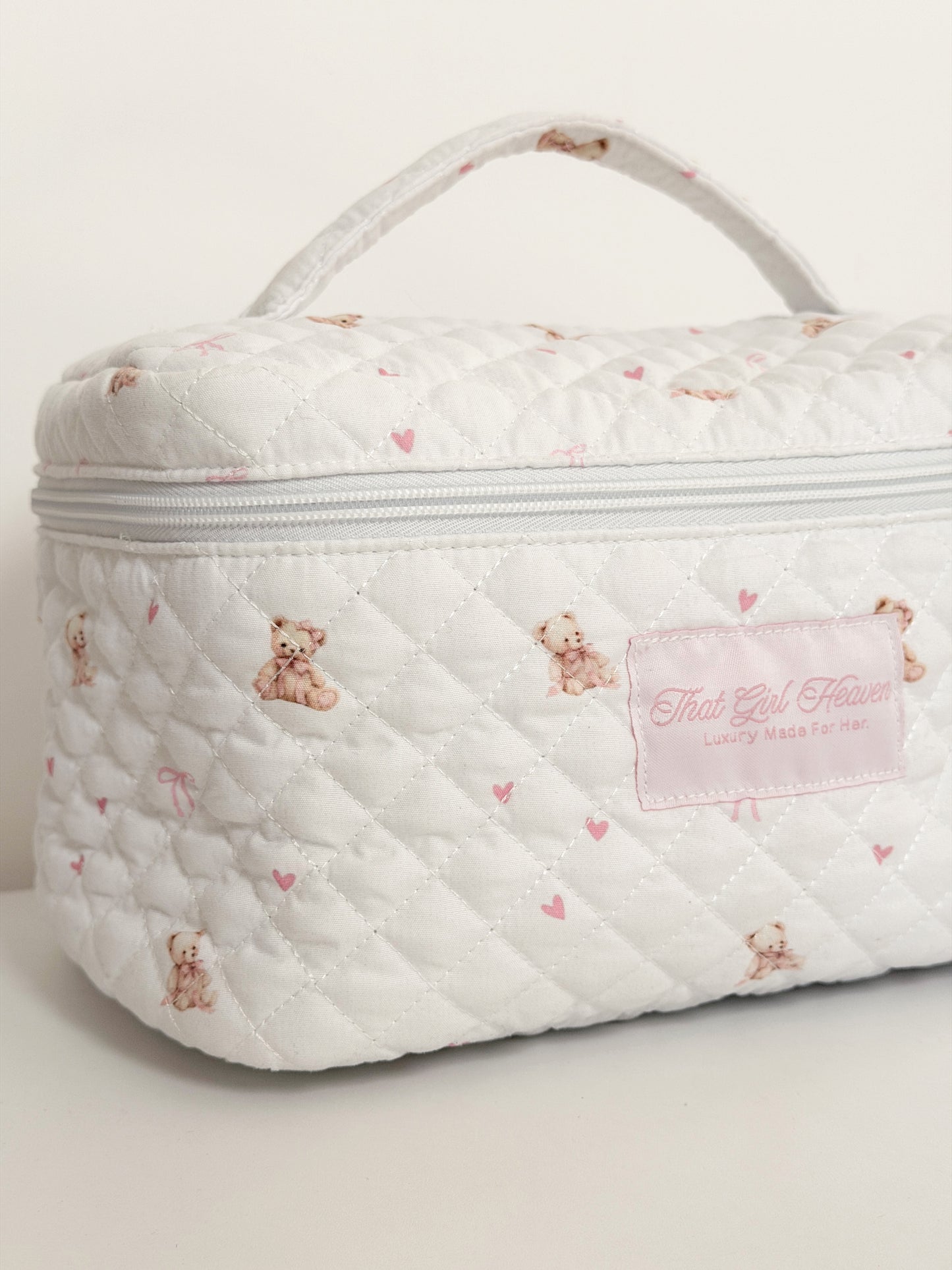 Teddy Bow Extra Large Makeup Bag
