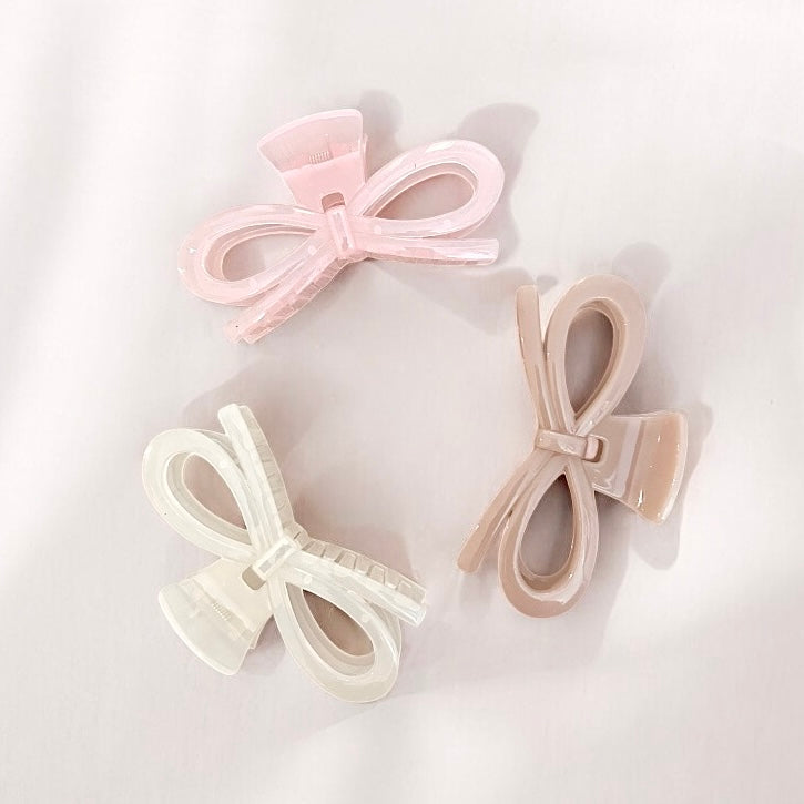 3pc Bow Hair Clip Set