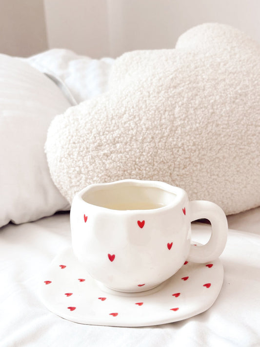 Love Heart Mug & Saucer