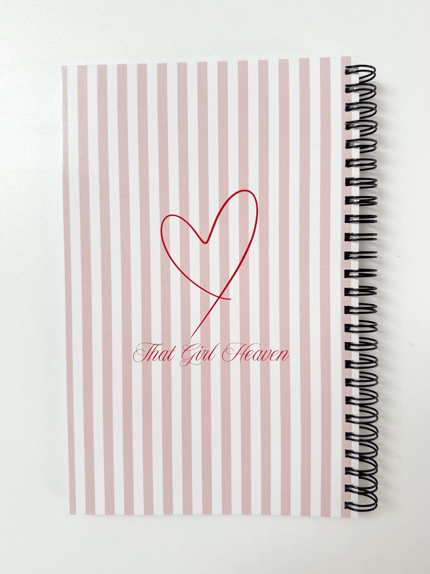 Pink Striped Notebook