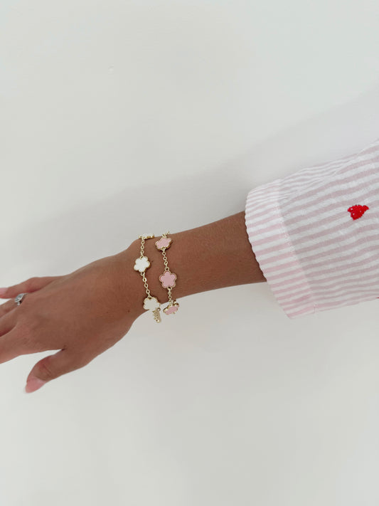 Pink Clover Bracelet