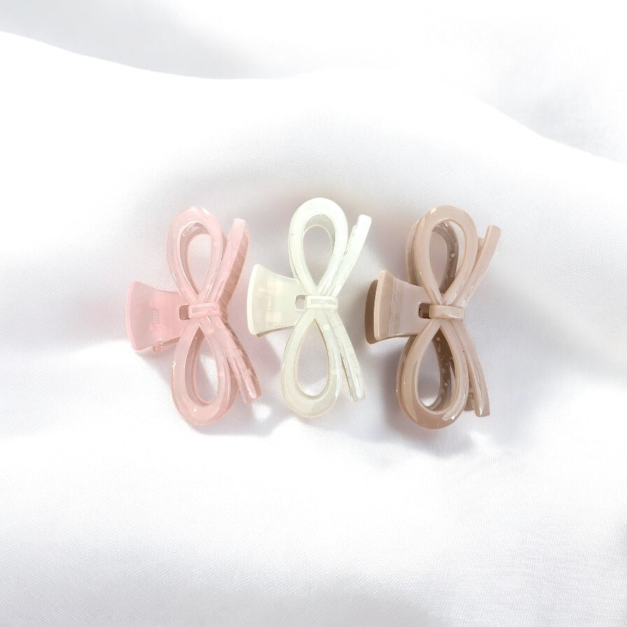3pc Bow Hair Clip Set