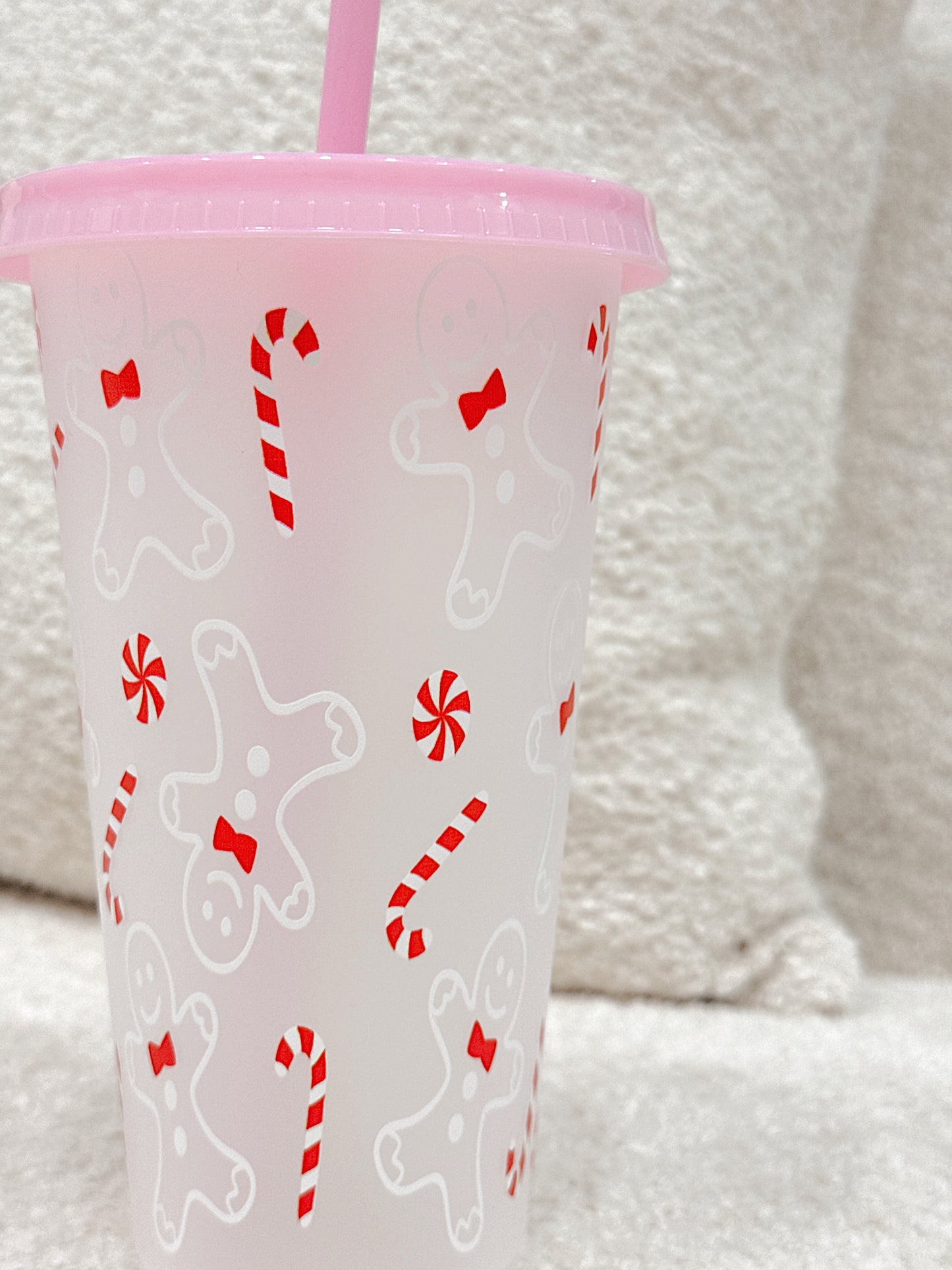 Candy Cane Christmas Re-usable Cup